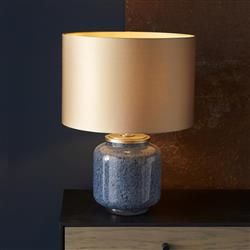 Cobalt Blue Table Lamp With Gold Shade Araujia-T