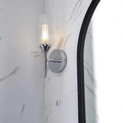 Polished Chrome IP44 Single Bathroom Wall Light Arundo-1W