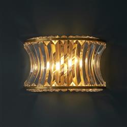 Warm Brass Plated And Glass Wall Light Alfie-25W