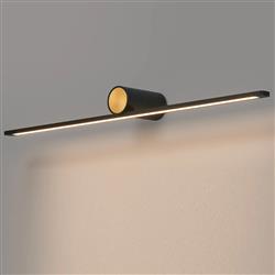 Aberdeen Black And Gold Extra Large LED IP44 Bathroom Wall Light 370432 