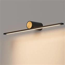 Aberdeen Black And Gold Large LED IP44 Bathroom Wall Light 370431 