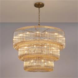 Acushnet 32 Light Tiered Pendant