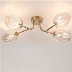 Ada IP44 4 Light Semi-Flush