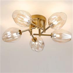 Ada IP44 Five-Light Bathroom Semi-Flush