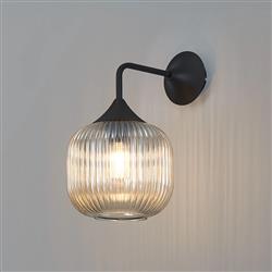 Addison Ribbed Pumpkin Glass Wall Light