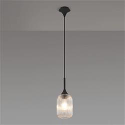 Addison Ribbed Tubular Glass Ceiling Pendant