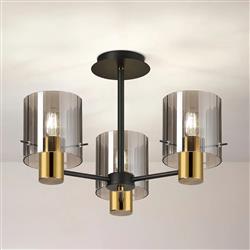Akron 3 Light Semi-Flush Fitting