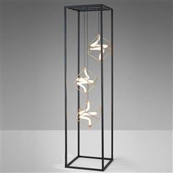 Ambrose Sand Black And painted Gold LED Dimmable Floor Lamp 354410