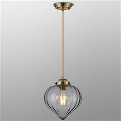 Avery Antique Brass Glass Ceiling Pendant