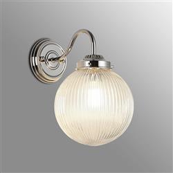 Avery Clear Ribbed Glass Wall Light