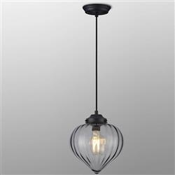 Avery Satin Black Ceiling Pendant