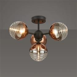 Baker 4 Light Semi-Flush Fitting