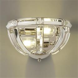 Baltimore Polished Nickel Domed Wall Light LT31642