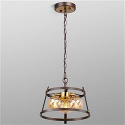 Batavia Brown Oxide And Cognac Glass 3 Light Pendant 347881 