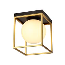 Chandler Black And Gold Finish Semi-Flush Light LT30433