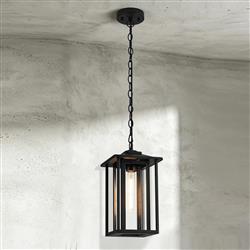 Dawn Satin Black IP54 Outdoor Pendant 369633