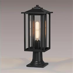 Dawn Satin Black IP54 Outdoor Post Lamp 369634