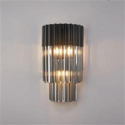Kilgore 3 Light Pleated Frame And Glass Rods Wall Light