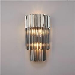 Kilgore 3 Light Pleated Frame And Glass Rods Wall Light 
