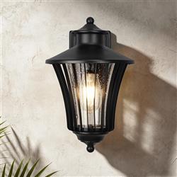 Laurie Satin Black IP54 Outdoor Wall Light 369623