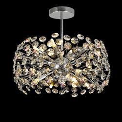 Ohio Chrome And Crystal Semi-Flush Fitting LT31124