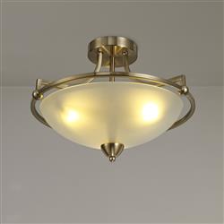 Olathe 3 Light Semi-Flush Ceiling Fitting
