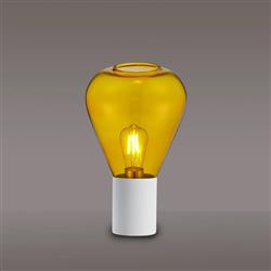 Wantagh Modern Glass And Satin White Table Lamp 