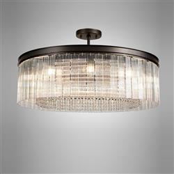 Washington 10 Light Brown Oxide Clear Glass Pendant LT30539