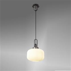 Yeadon Large Ribbed Glass Single Pendant Fitting
