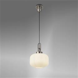 Yeadon Ribbed Glass Ceiling Pendant Fitting
