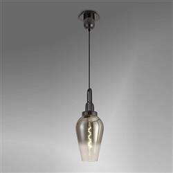 Yeadon Pear Shaped Glass Pendant Fitting 