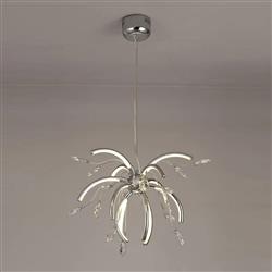 Zionsville LED Medium Polished Chrome And Crystal Pendant LT33131