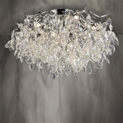 Ricicle 10-Light Crystal and Chrome Ceiling Fitting 6053-17