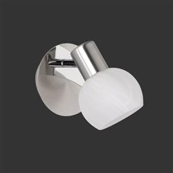 Antibes Matt Nickel and Alabaster Wall Light R80171007