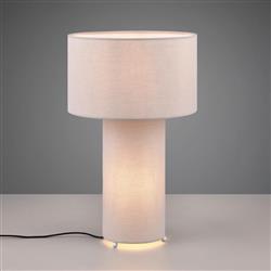 Bale Ultimate Grey Fabric Covered Dual Table Lamp 505200177
