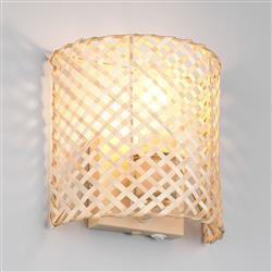 Bina Fawn and Natural Bamboo Single Wall Light R20101026