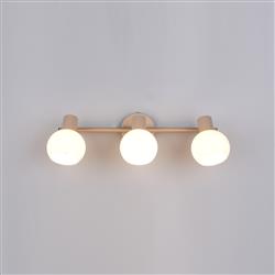 Boba Warm Beige And Opal White Glass Triple Spotlight R86373043
