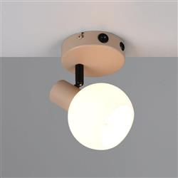 Boba Warm Beige And White Opal Glass Single Spotlight R86371743
