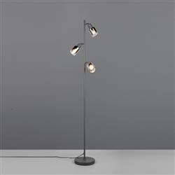 Cadiz Cylinder Glass Adjustable Head Floor Lamp