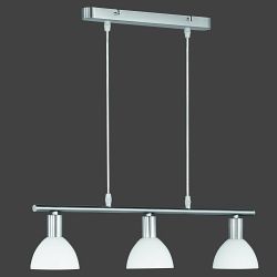 Dallas Matt Nickel & White 3 Light Bar Pendant R335110307
