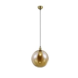 Dino Amber Glass & Old Brass Ceiling Fitting R30771004
