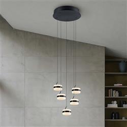 Dios 5-Cluster Rise and Fall CCT LED Pendant