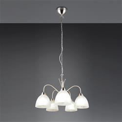 Dobby Matt Nickel And Alabaster Glass Multi-Arm Pendant R31055007