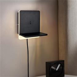 Fairfield LED Phone Holder And Charger Wall Lights