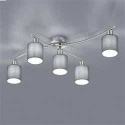 Garda 5-Light Semi-Flush Fitting