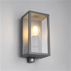 Garonne IP44 Anthracite Motion Sensor Outdoor Wall Mounted Light 201869142