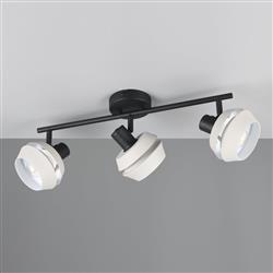 Isla Black And Warm Grey Triple Ceiling Spotlight R86363076
