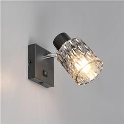Jack Matt Black And Smoked Glass Shade Single Spotlight R86421732