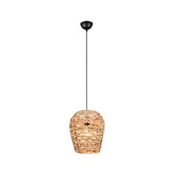 Jean Black And Natural Bamboo Ceiling Pendant R36221036