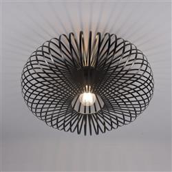 Johann Large Matt Black Flush Ceiling Fitting 606905032